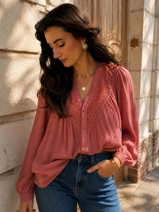 Rosalie rosewood blouse, the chatterboxes
