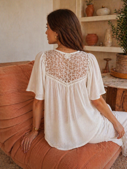 Carola Ecru Blouse