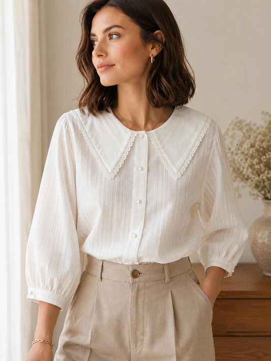 Blouse Capucine col Claudine Les Piplettes