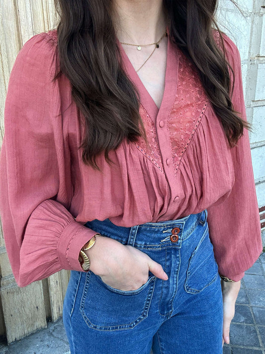 Blouse Rosalie Bois de Rose