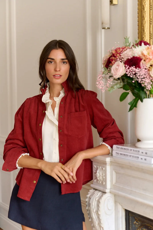 Chemise Lysandre Velours Rouille