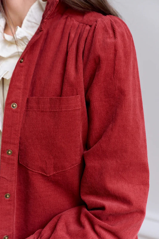 Chemise Lysandre Velours Rouille