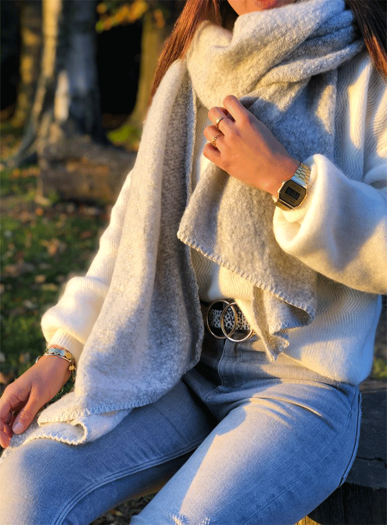 Echarpe Aude Gris Clair