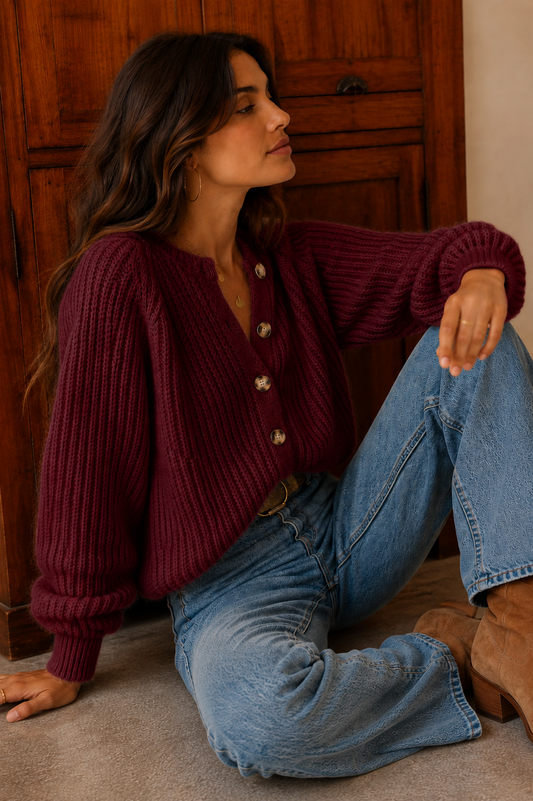 Gilet Malia Bordeaux