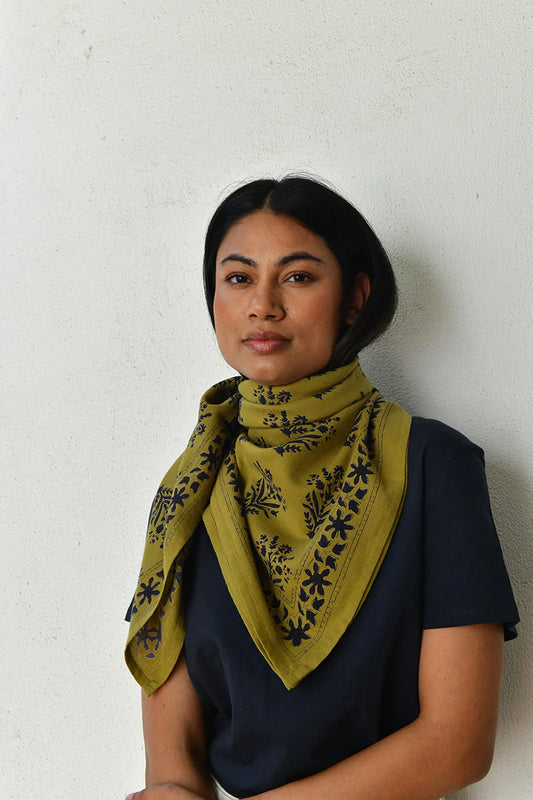 Grand Foulard Galatie Kaki