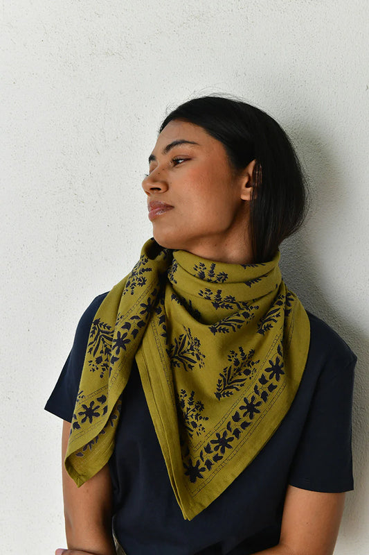 Grand Foulard Galatie Kaki