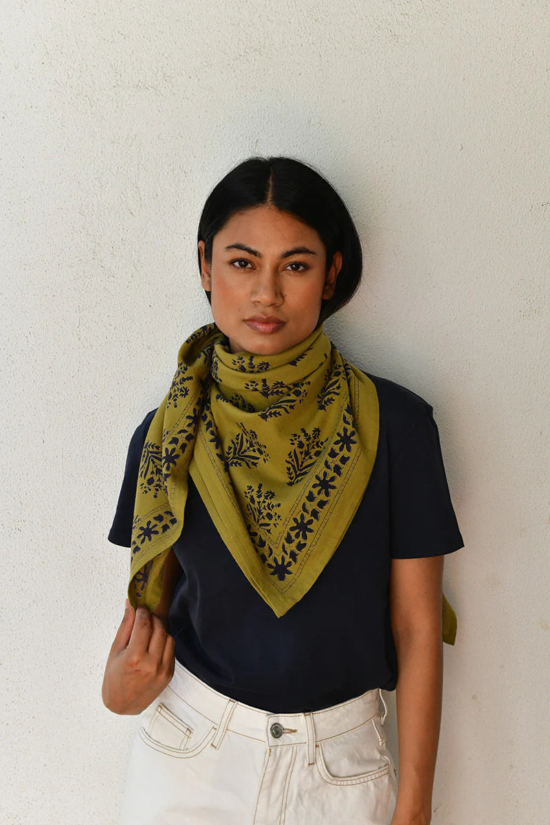 Grand Foulard Galatie Kaki