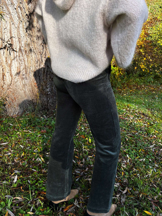 Pantalon Oria Velours Kaki