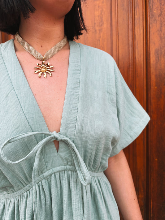 Robe esmée vert sauge les piplettes