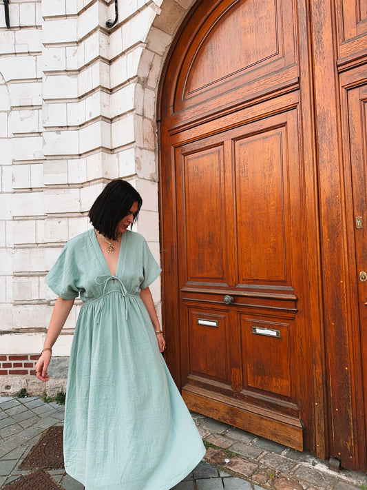 Robe Esmée Vert sauge