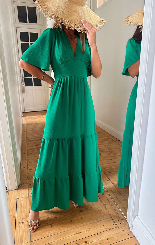 Green Flora Dress