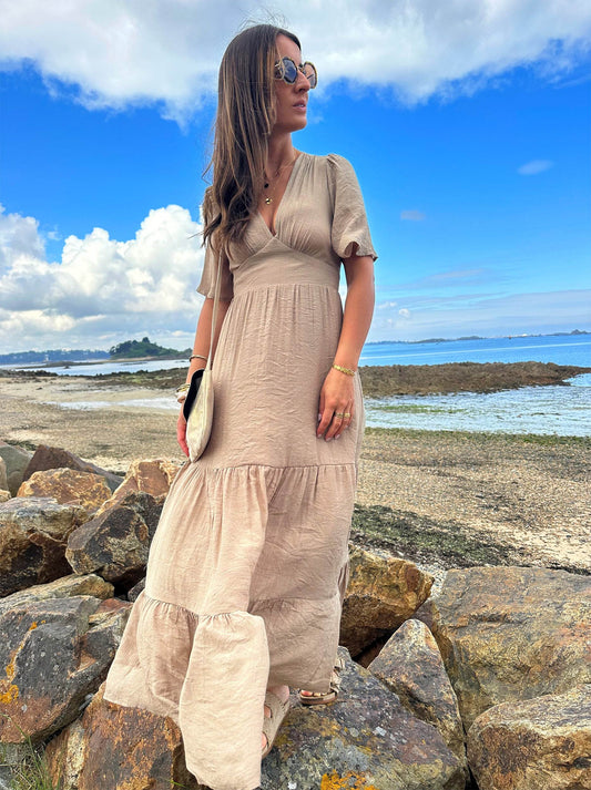 Sara Beige Dress