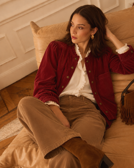 Chemise Lysandre Velours Rouille