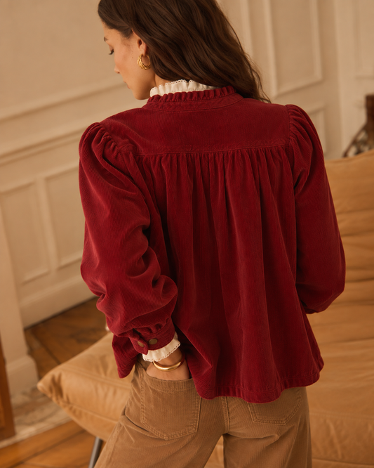 Chemise Lysandre Velours Rouille
