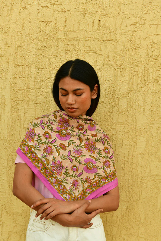 Grand Foulard Théodora Rose