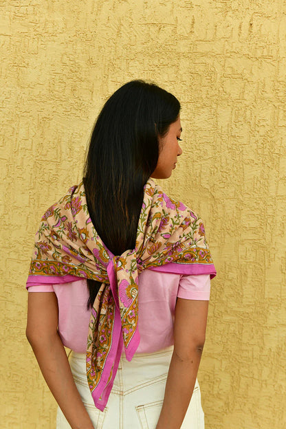 Grand Foulard Théodora Rose