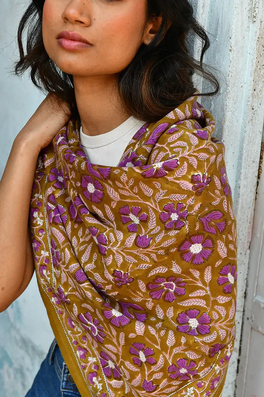 Grand Foulard N°115 Caramel