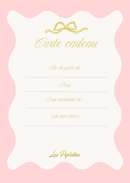 E-carte cadeau