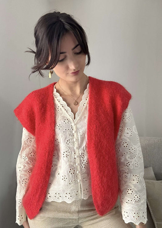 Gilet Luna Rouge à Lèvre