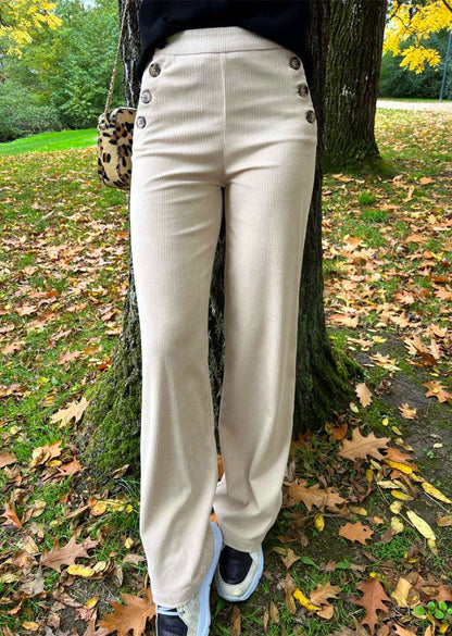 Pantalon Oria Velours Ivoire