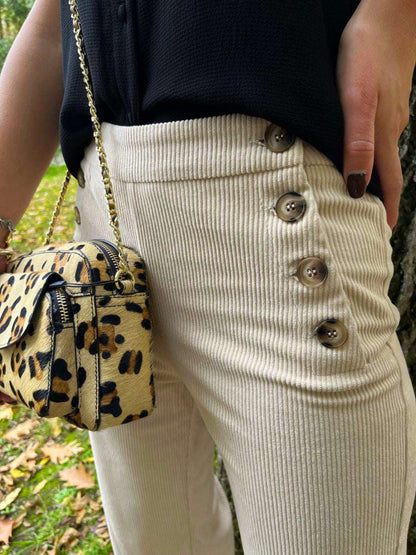 Pantalon Oria Velours Ivoire