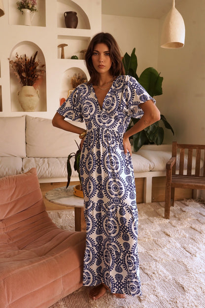 Robe Lia Bleu Les Piplettes 