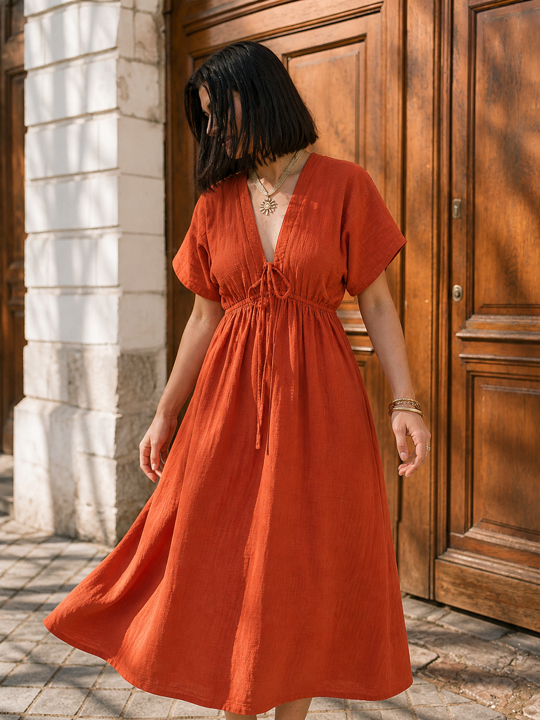 Esme-terracotta-lespiplettes dress