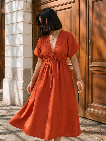 Esme-terracotta-lespiplettes dress