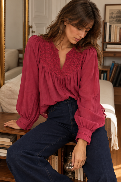 Blouse Carola Framboise