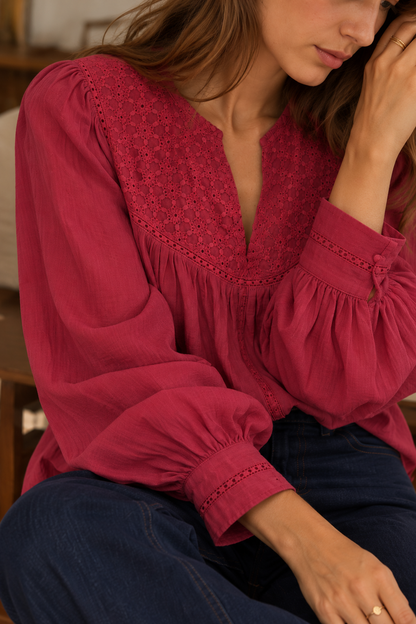 Blouse Carola Framboise