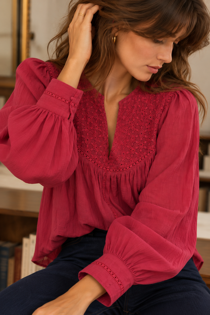 Blouse Carola Framboise