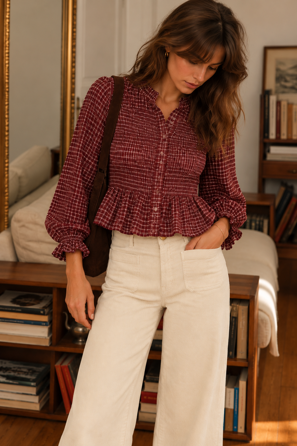Blouse Célestine Bordeaux
