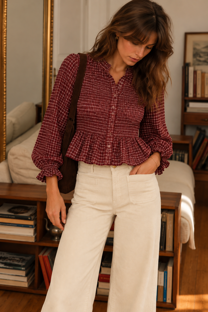 Blouse Célestine Bordeaux