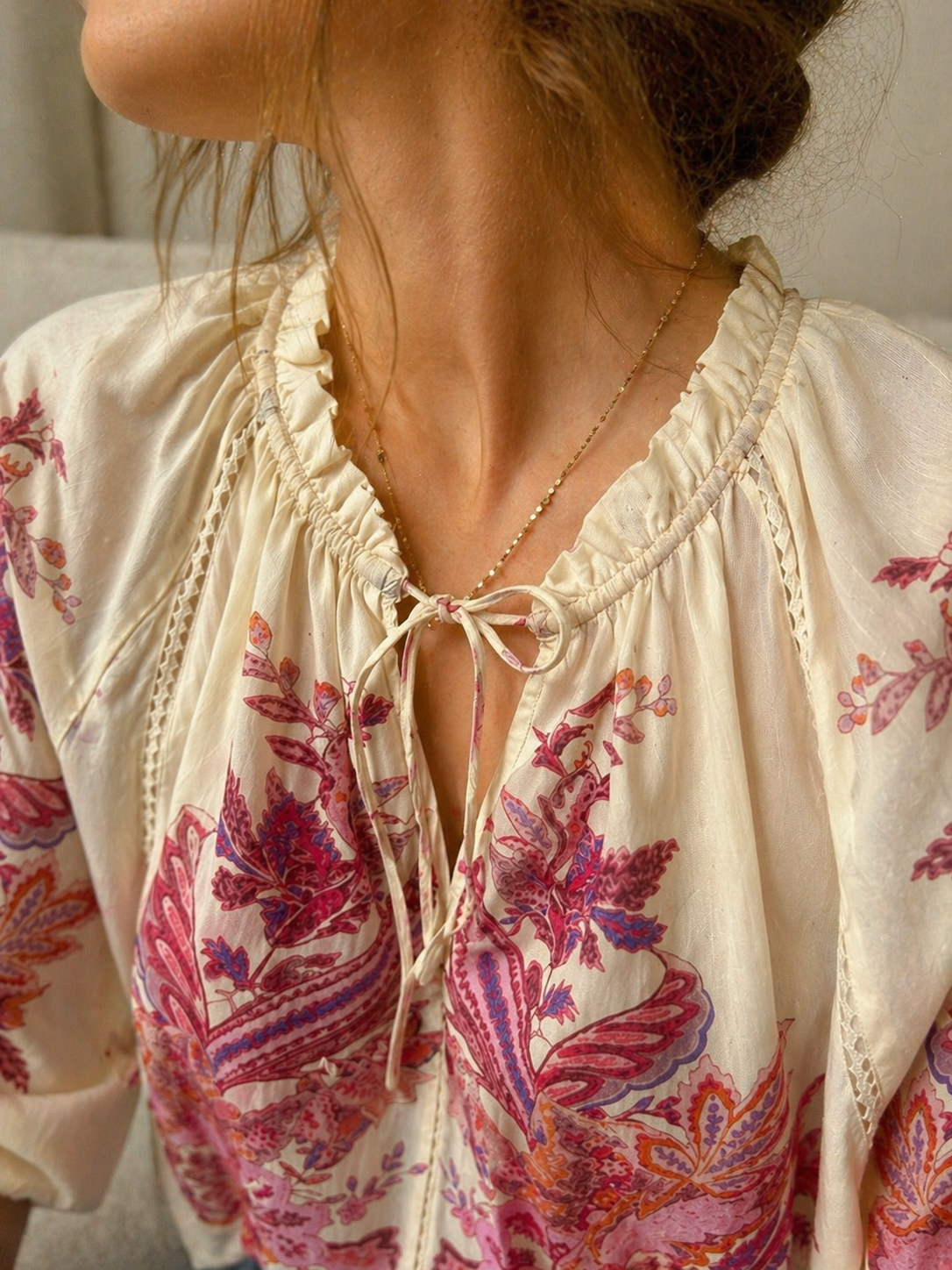 Fiora floral blouse for the chatterboxes