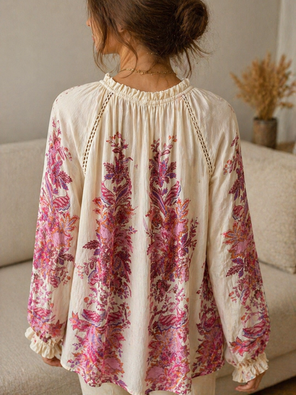 Fiora floral blouse for the chatterboxes
