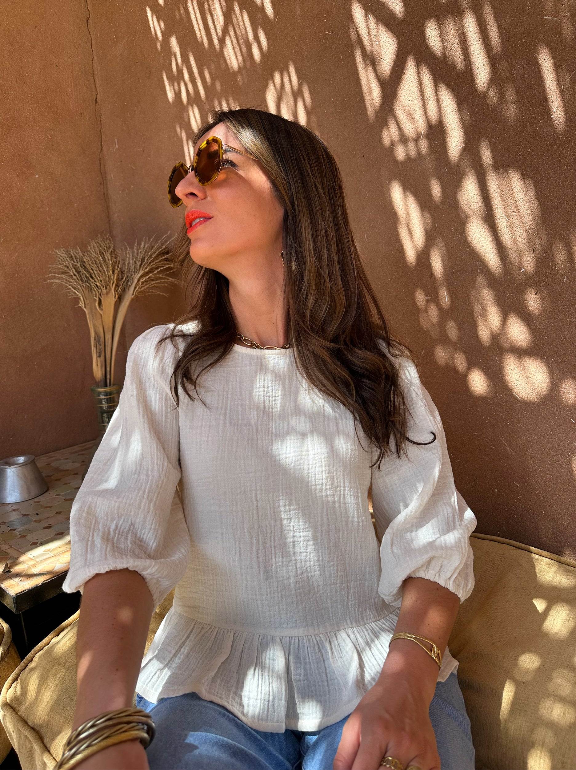 Nina Ecru Blouse