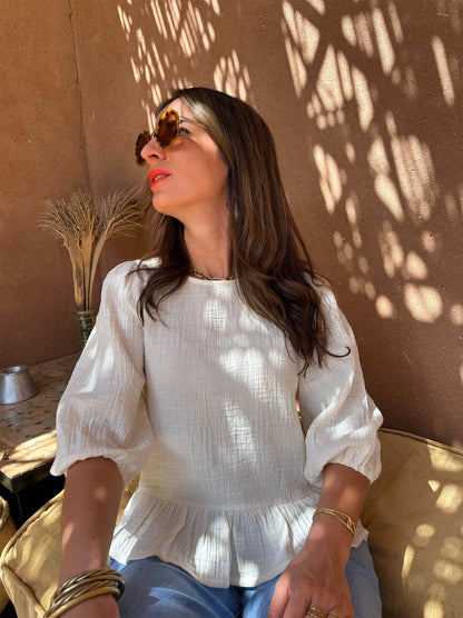 Nina Ecru Blouse