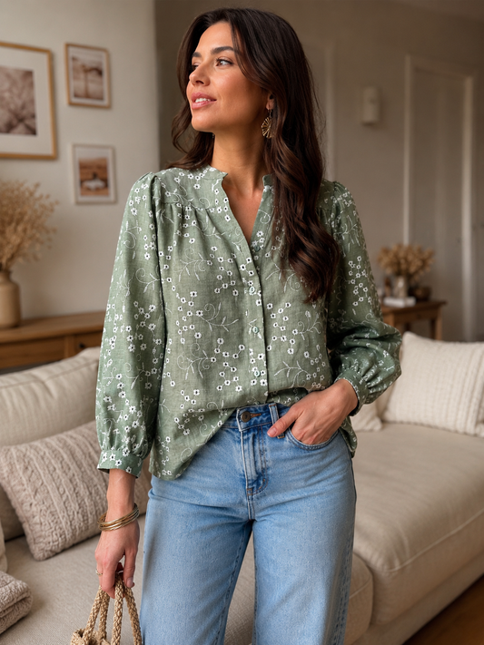 Blouse Noela Kaki