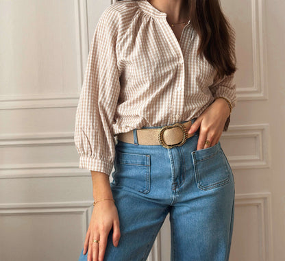 Paula Beige Blouse