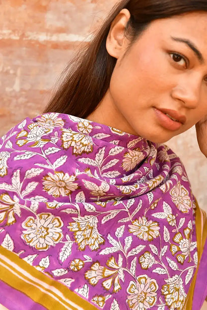 Grand Foulard Carthage Violet