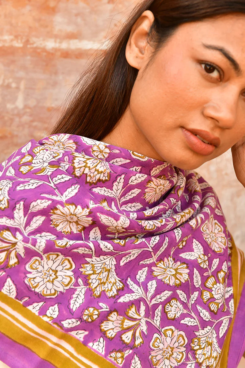 Grand Foulard Carthage Violet