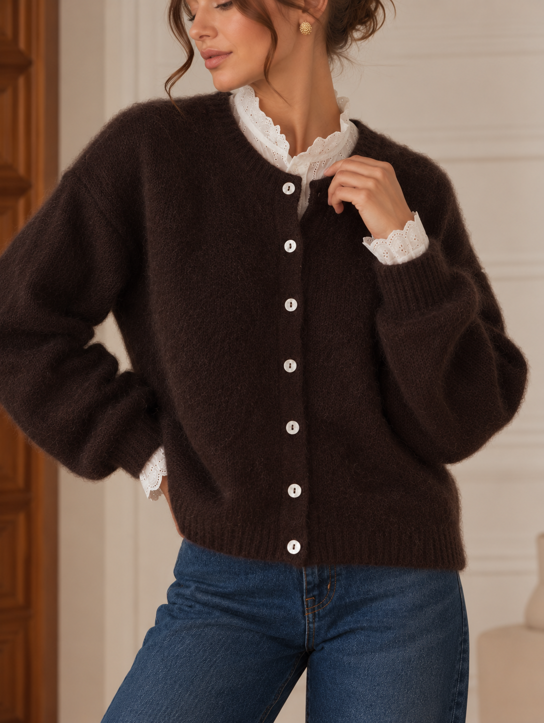 Gilet Louise Chocolat