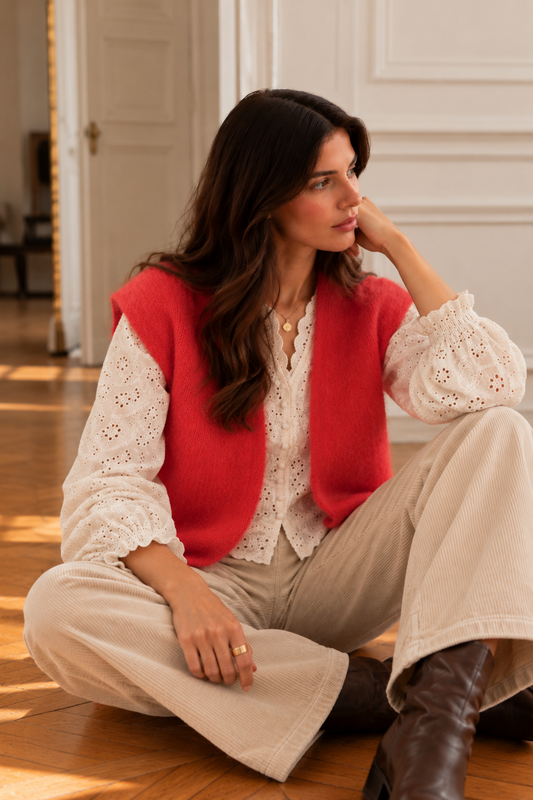 Luna Lipstick Cardigan