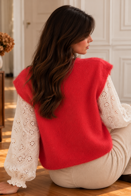 Luna Lipstick Cardigan