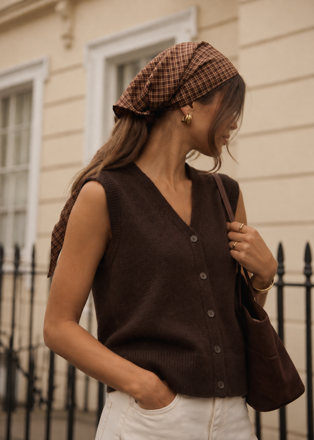 Gilet Nolwenn Marron