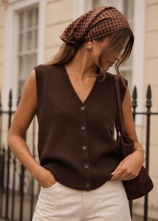 Gilet Nolwenn Marron