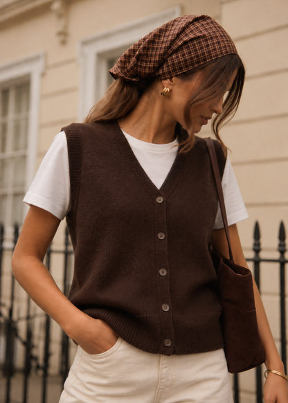 Gilet Nolwenn Marron