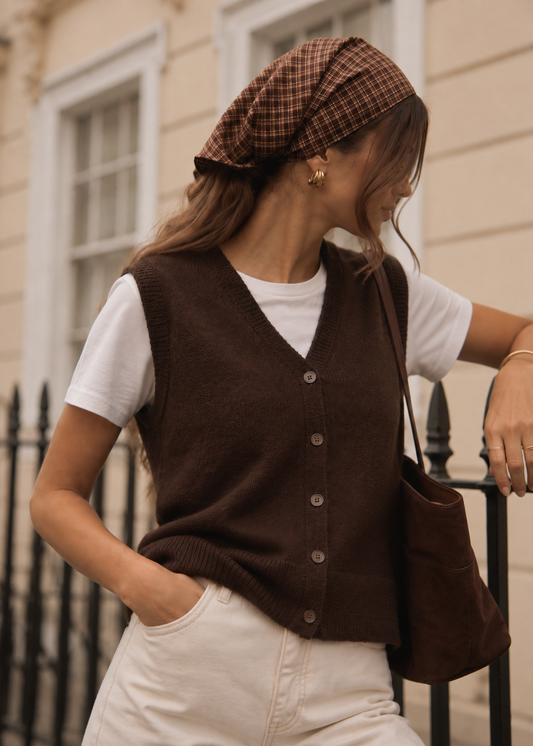 Gilet Nolwenn Marron