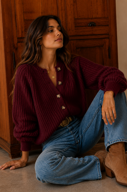 Gilet Malia Bordeaux