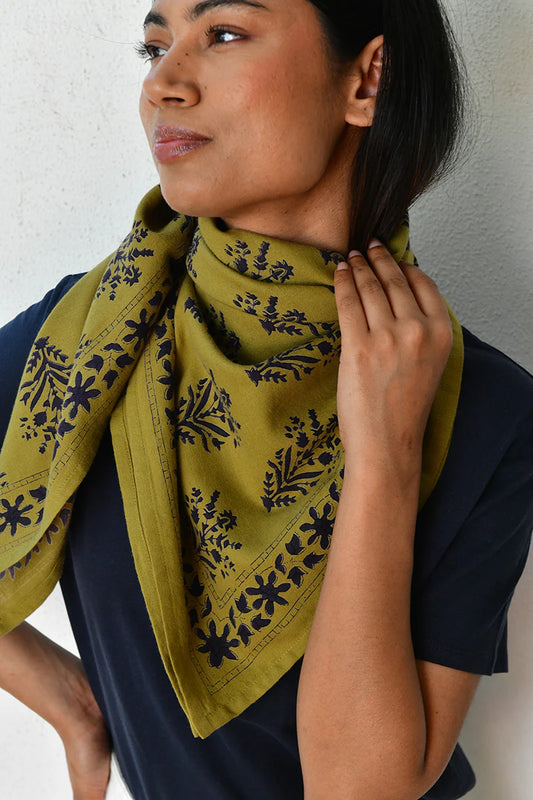 Grand Foulard Galatie Kaki
